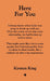 Here For You
