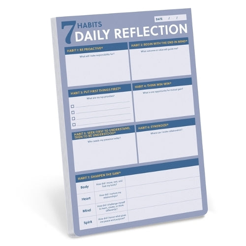 7 Habits Daily Reflection Notepad