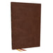 NKJV, Thinline Bible, Large Print, Brown Leathersoft, Red Letter, Comfort Print