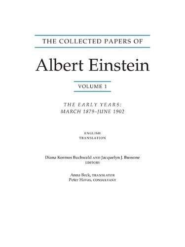 The Collected Papers of Albert Einstein, Volume 1 (Translation Supplement)