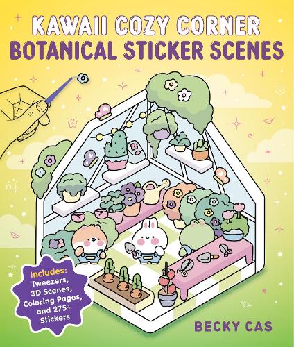Kawaii Cozy Corner: Botanical Sticker Scenes