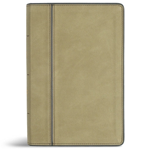 CSB Personal Size Giant Print Bible, Easy-To-Read Optimal Type, Digital Study Edition, Sage Suedesoft Leathertouch, Indexed