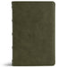 CSB Large Print Personal Size Reference Bible, Easy-To-Read Optimal Type, Holman Handcrafted Collection, Marbled Olive Premium Calfskin