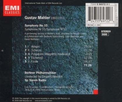 Mahler Symphony 10. Berliner Philharmoniker with Simon Rattle