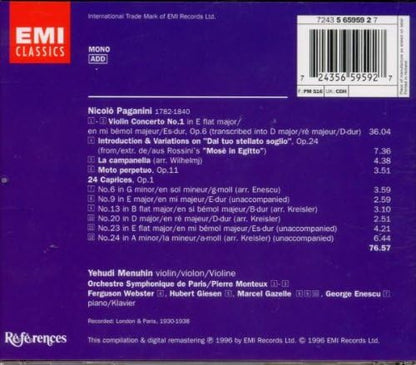 Violin Concerto/caprices (Menuhin, Monteux)