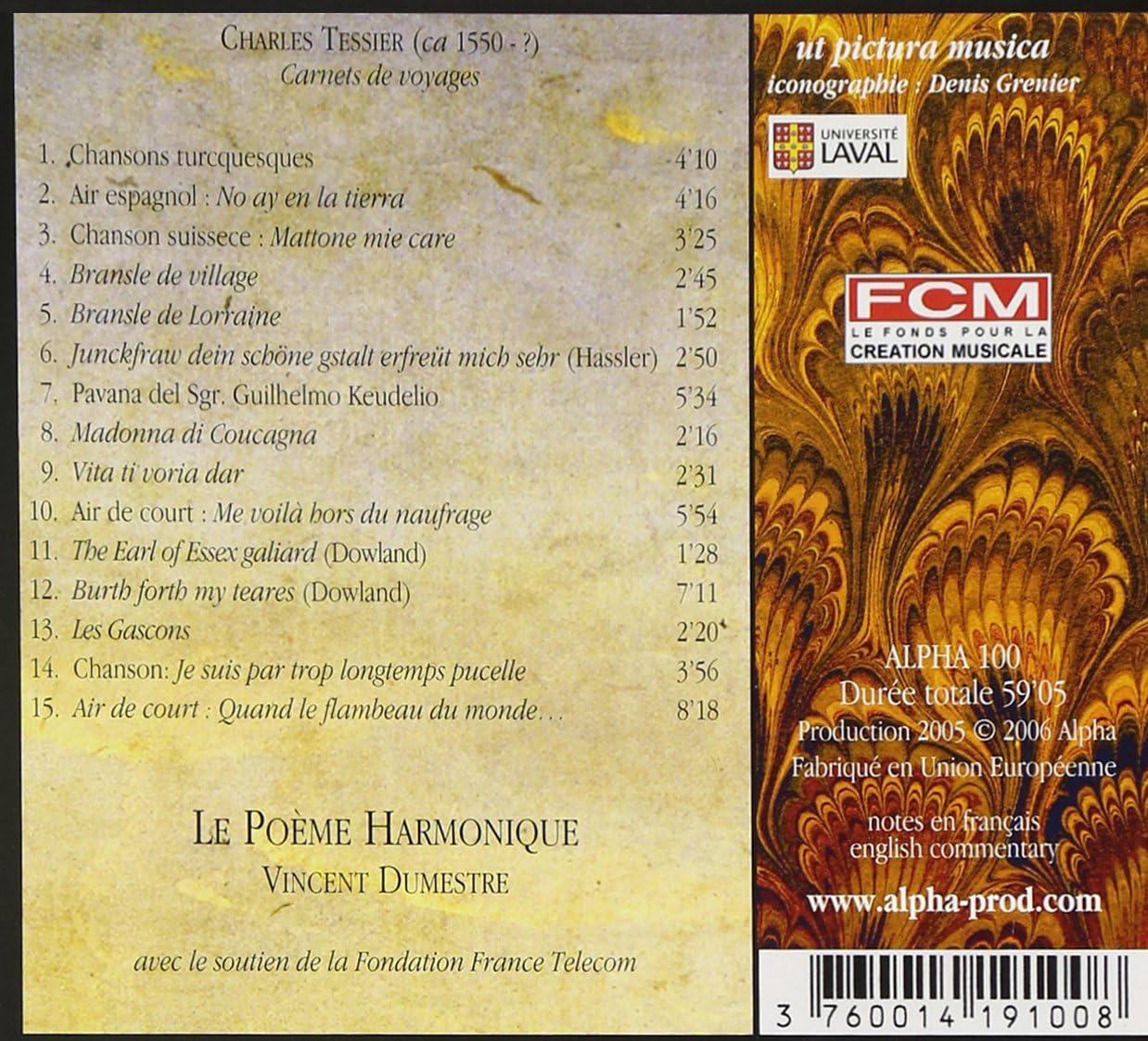 Carnets De Voyages (Dumestre, Le Poeme Harmonique)