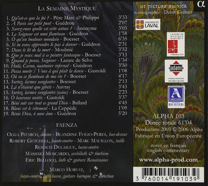 La Semaine Mystique (Horvat, Ensemble Faenza)