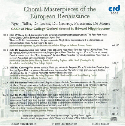 Choral Masterpieces of the European Renaissance