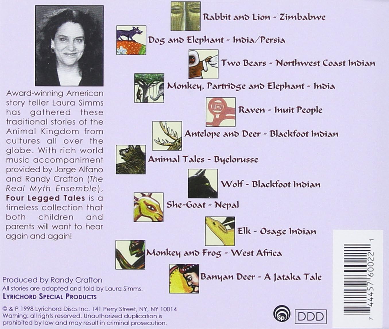 Laura Simms - Four Legged Tales - Animal Stories