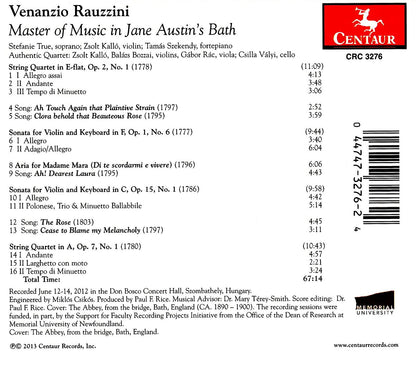 Rauzzini: Master of Music in Jane Austen's Bath