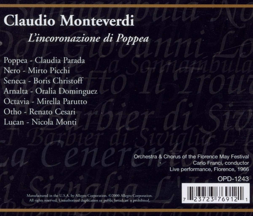 Monteverdi: L'incoronazione di Poppea
