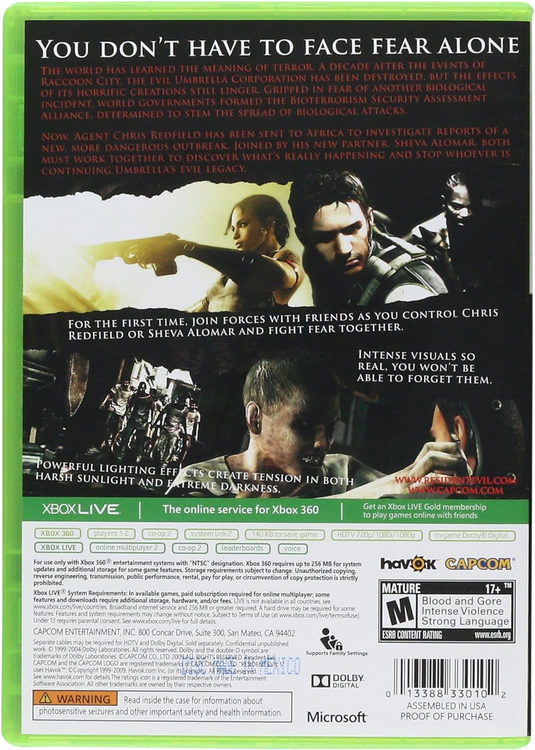 Resident Evil 5 - Xbox 360 Xbox 360 Standard