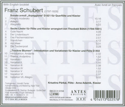 Music for Flute & Piano / Son A minor Arpeggione