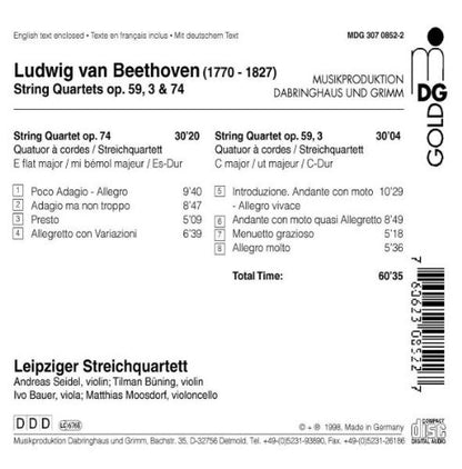 Beethoven: String Quartets Op.59/3 & Op.74