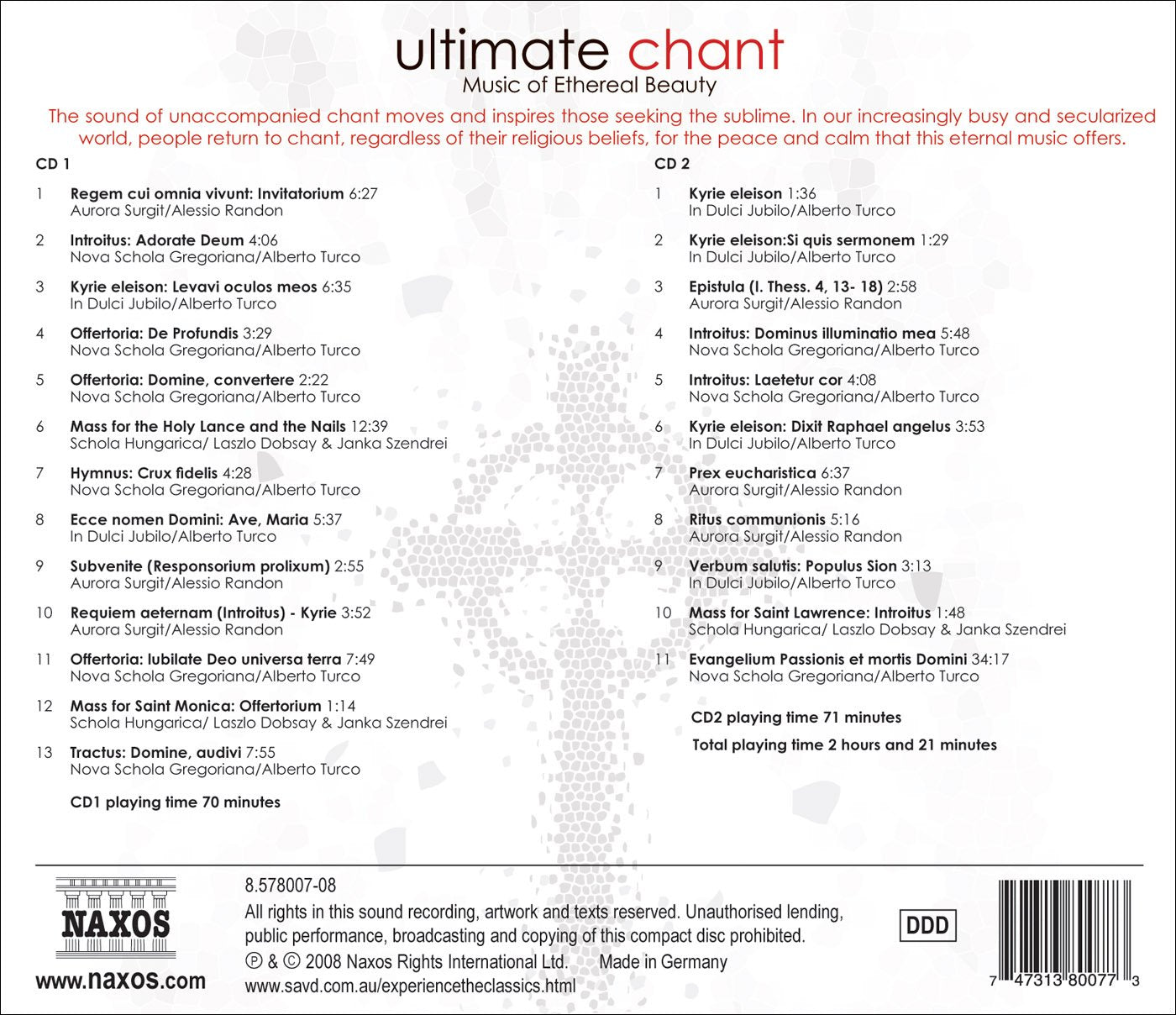 Ultimate Chant: Music of Ethereal Beauty / Various