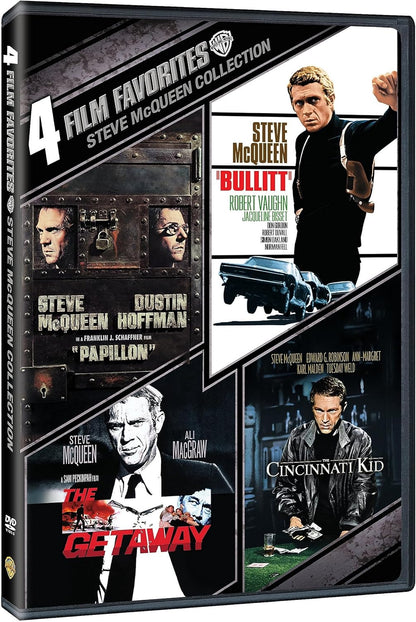 4 Film Favorites: Steve McQueen (Bullitt, The Cincinnati Kid, The Getaway: Deluxe Edition, Papillon