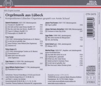 Orgelmusik Aus Luebeck