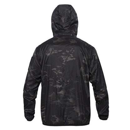 wudidianzi Abrigo de Camuflaje táctico con Capucha Suave Impermeable al Aire Libre para Hombre Chaqueta Cortavientos de esquí Chaqueta Deportiva para Senderismo