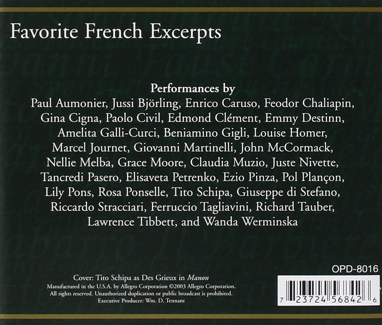 Favorite French Excerpts