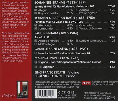 Sonata Op. 108/partita (Bagnoli, Francescatti)