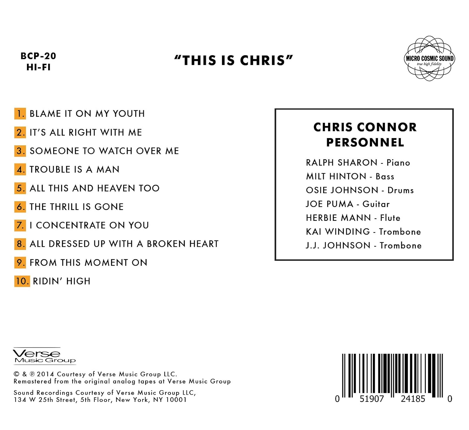Chris Connor-This Is Chris