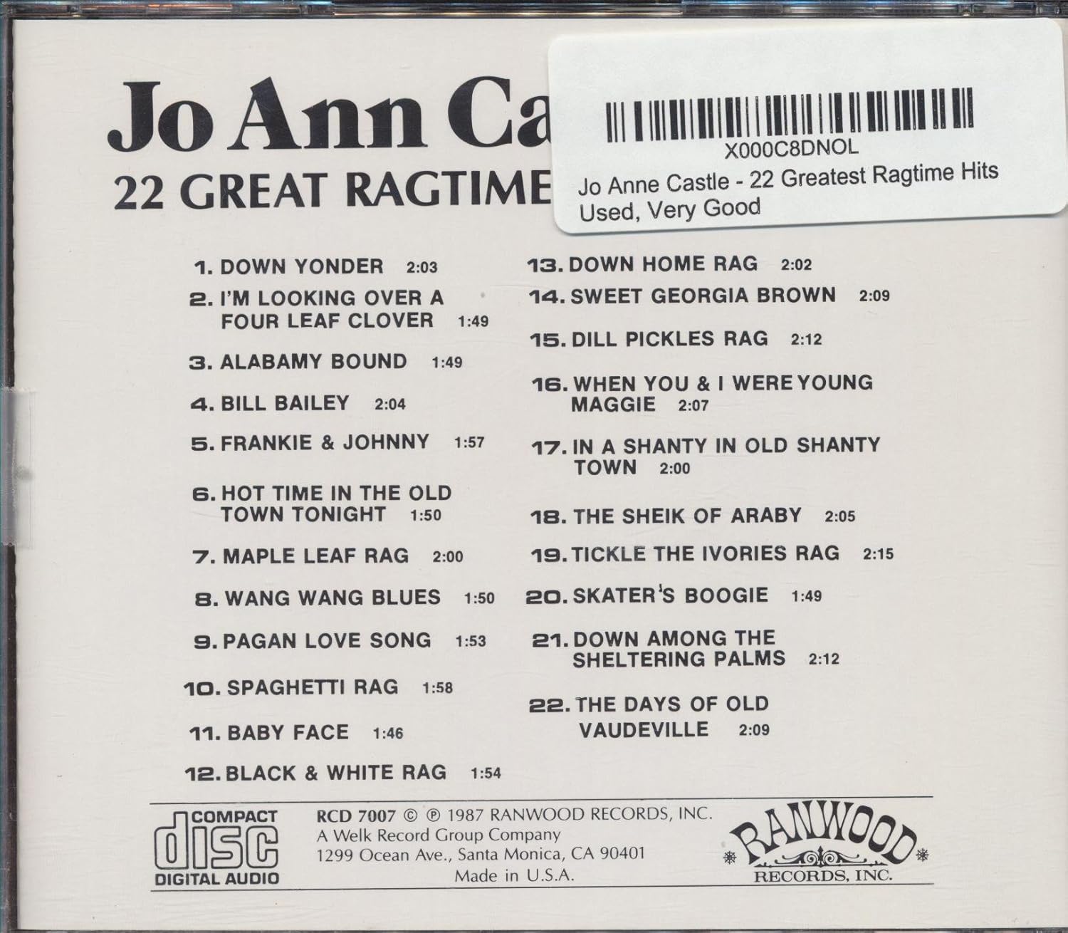 22 of the Greatest Ragtime Hit