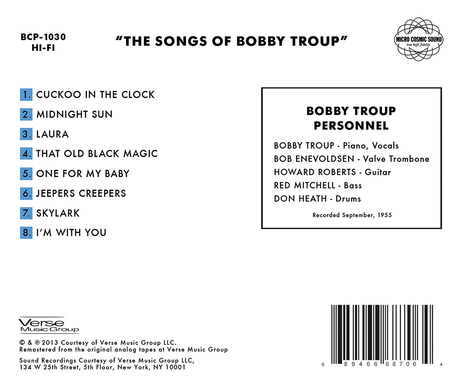 The Songs of Bobby Troup 2013 Remastered Version