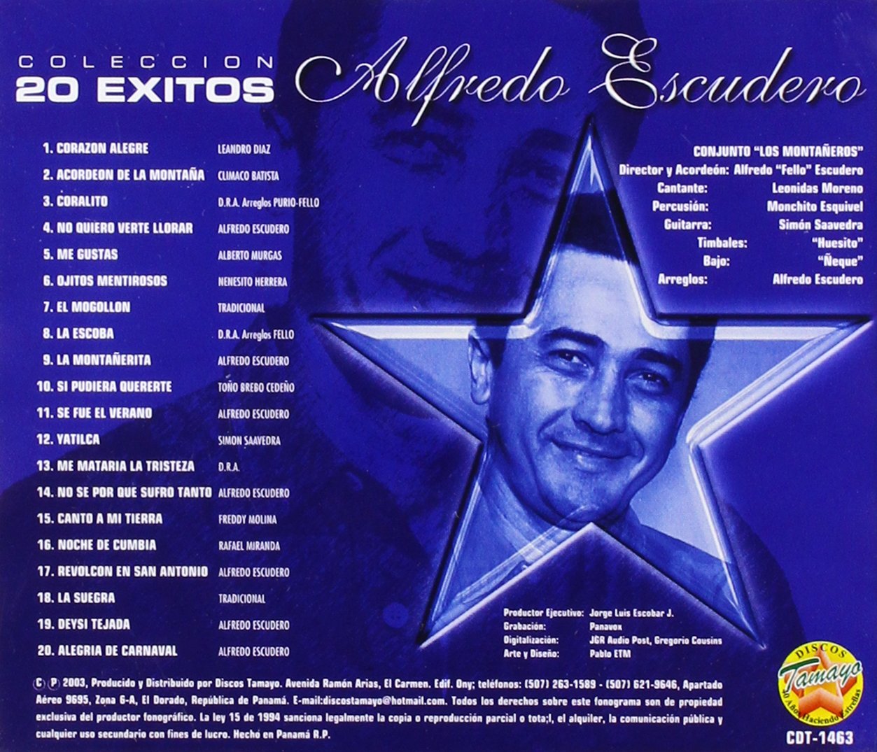 Coleccion: 20 Exitos de Alfredo Escudero