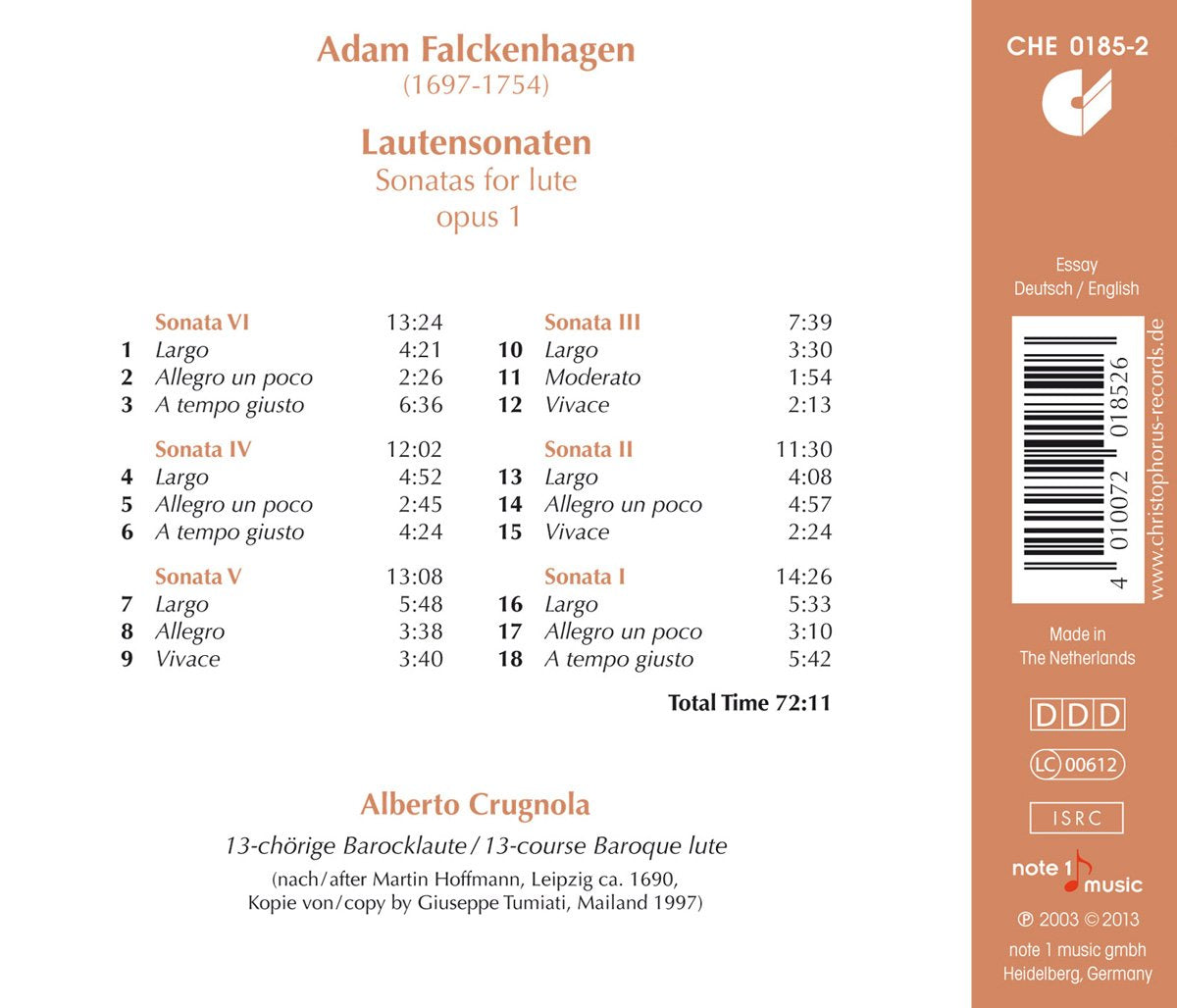 Falckenhagen: Lautensonaten Op.1