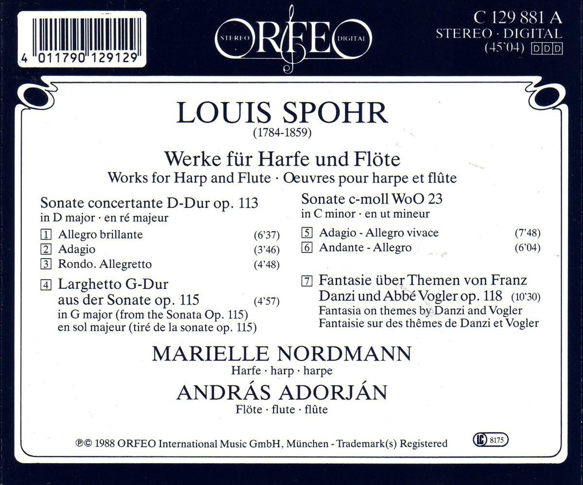 Works for Harp and Flute (Nordmann, Adorjan)