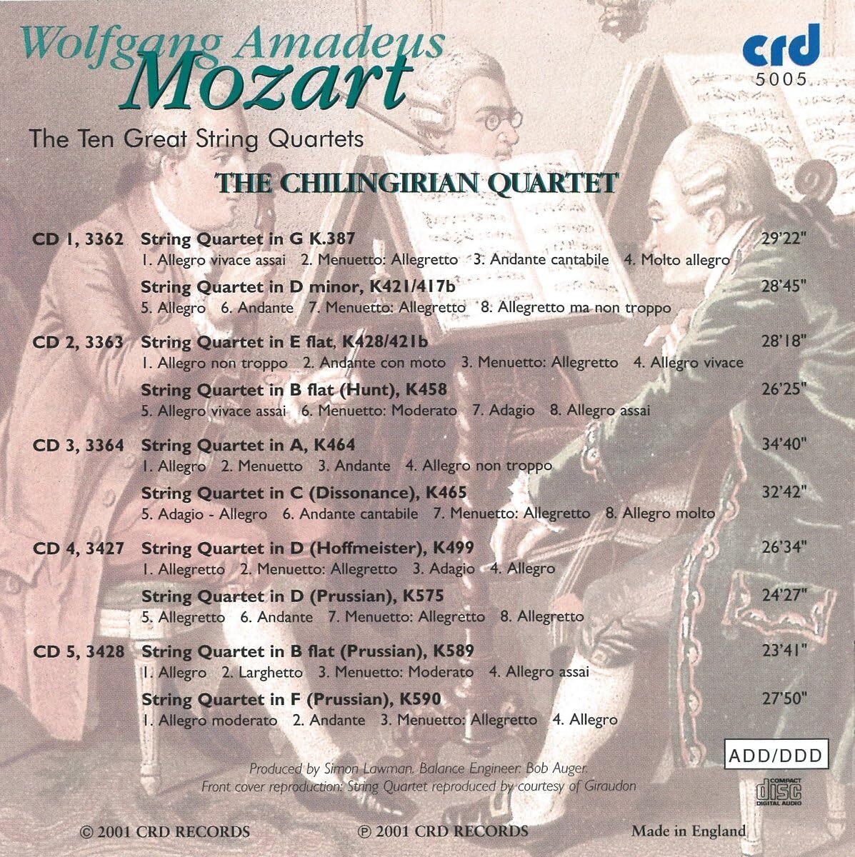 Wolfgang Amadeus Mozart: The Ten Great String Quartets