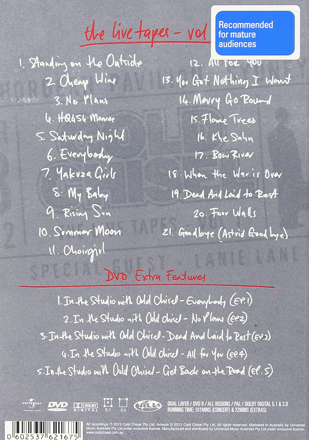 Cold Chisel - The Live Tapes Vol. 1: Live At The Hordern Pavilion, April 18, 2012