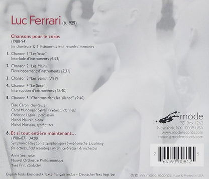 Luc Ferrari: Chansons Pour Le Corps/Et Si Tout Entière Maintenant