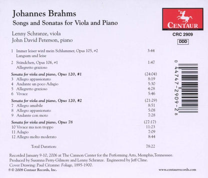 Songs & Sonatas for Viola & Piano