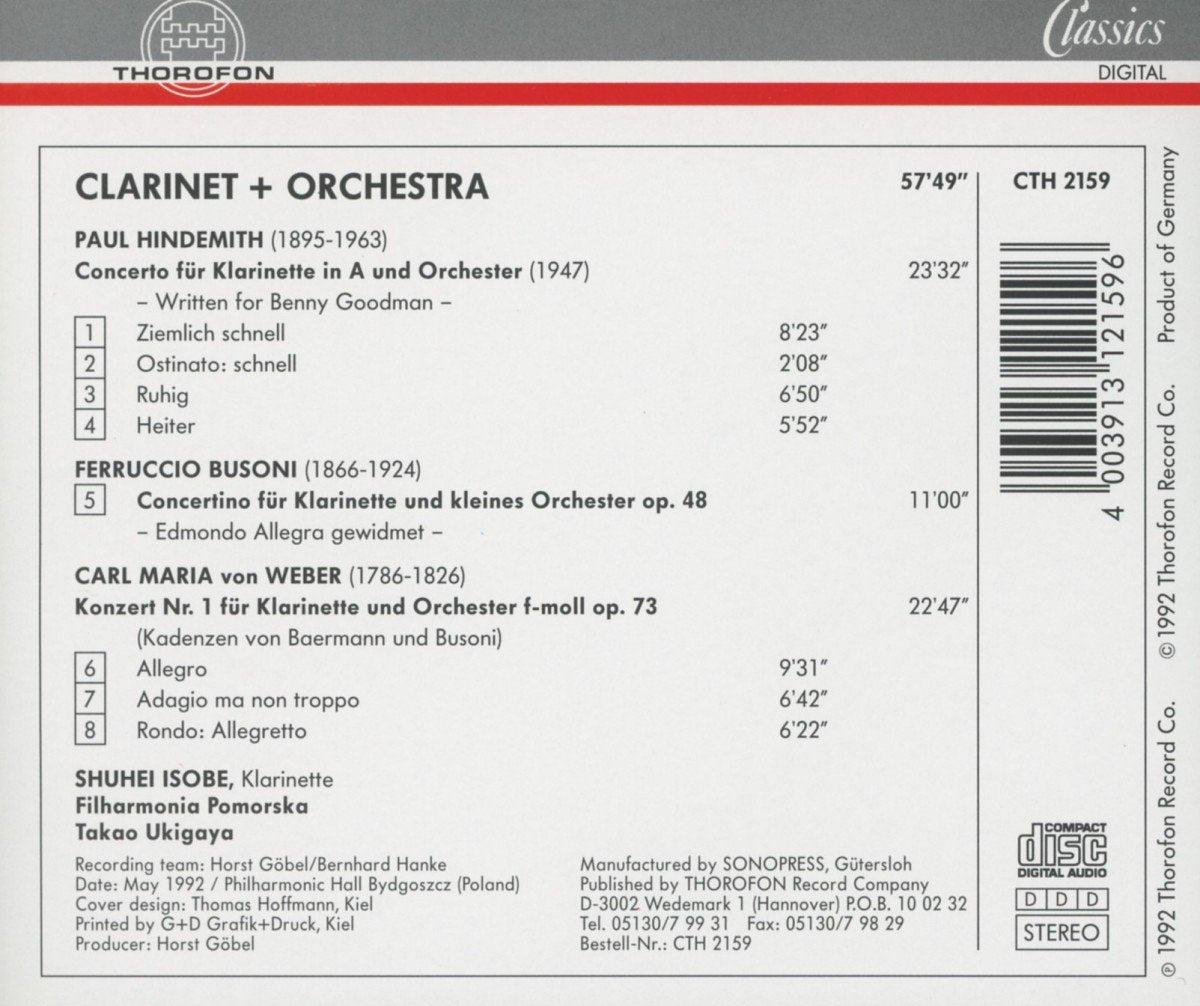 Clarinet & Orch