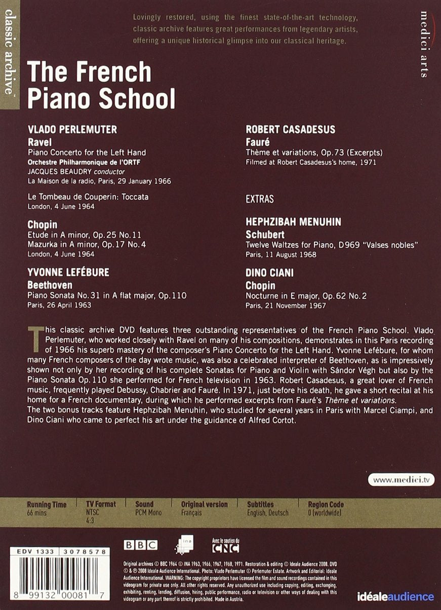 The French Piano School - Perlemuter / Lefebure / Casadesus / Menuhin / Ciani
