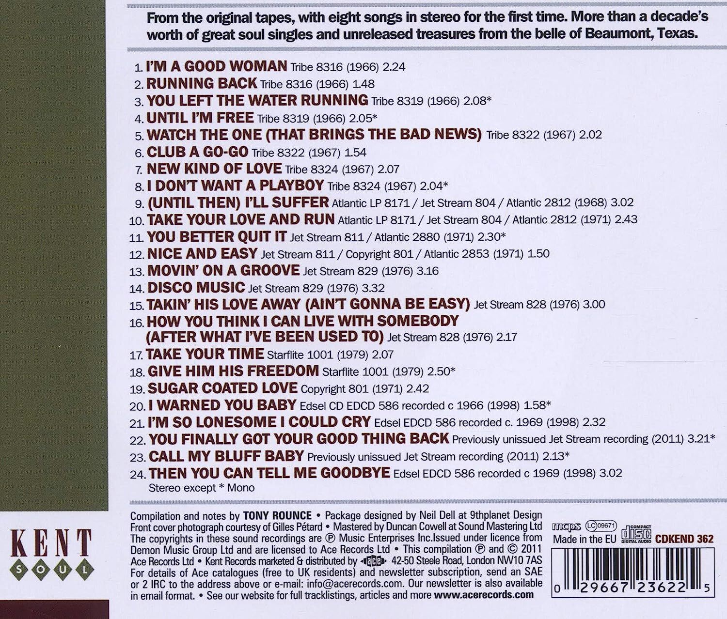 A good woman: The complete tribe & jet stream singles 1966-1979