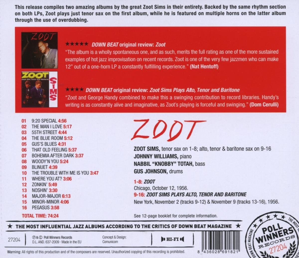 Zoot (includes bonus album: Zoot Plays Alto, Tenor and Baritone