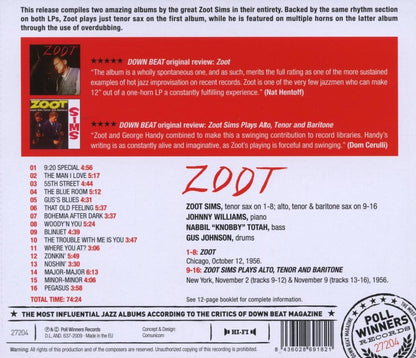 Zoot (includes bonus album: Zoot Plays Alto, Tenor and Baritone