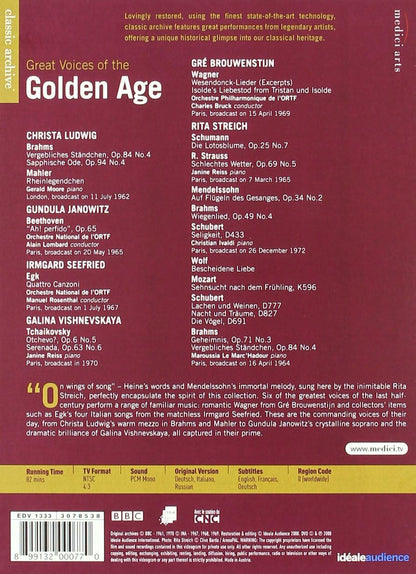Great Voices of the Golden Age: Ludwig/Streich/Janowitz/Seefried/Vishnevskaya/Brouwenstijn