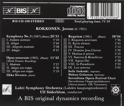Symphony No. 3 (Soderblom, Lahti So, Gronroos)