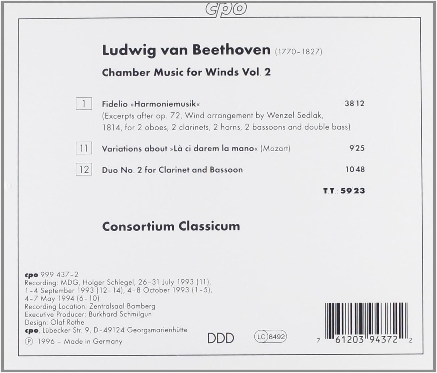 Chamber Music for Wind Ensemble (Consortium Classicum)
