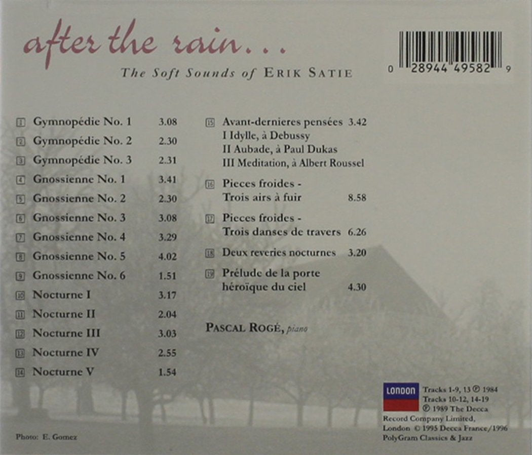 After The Rain: Soft Sounds Of Erik Satie