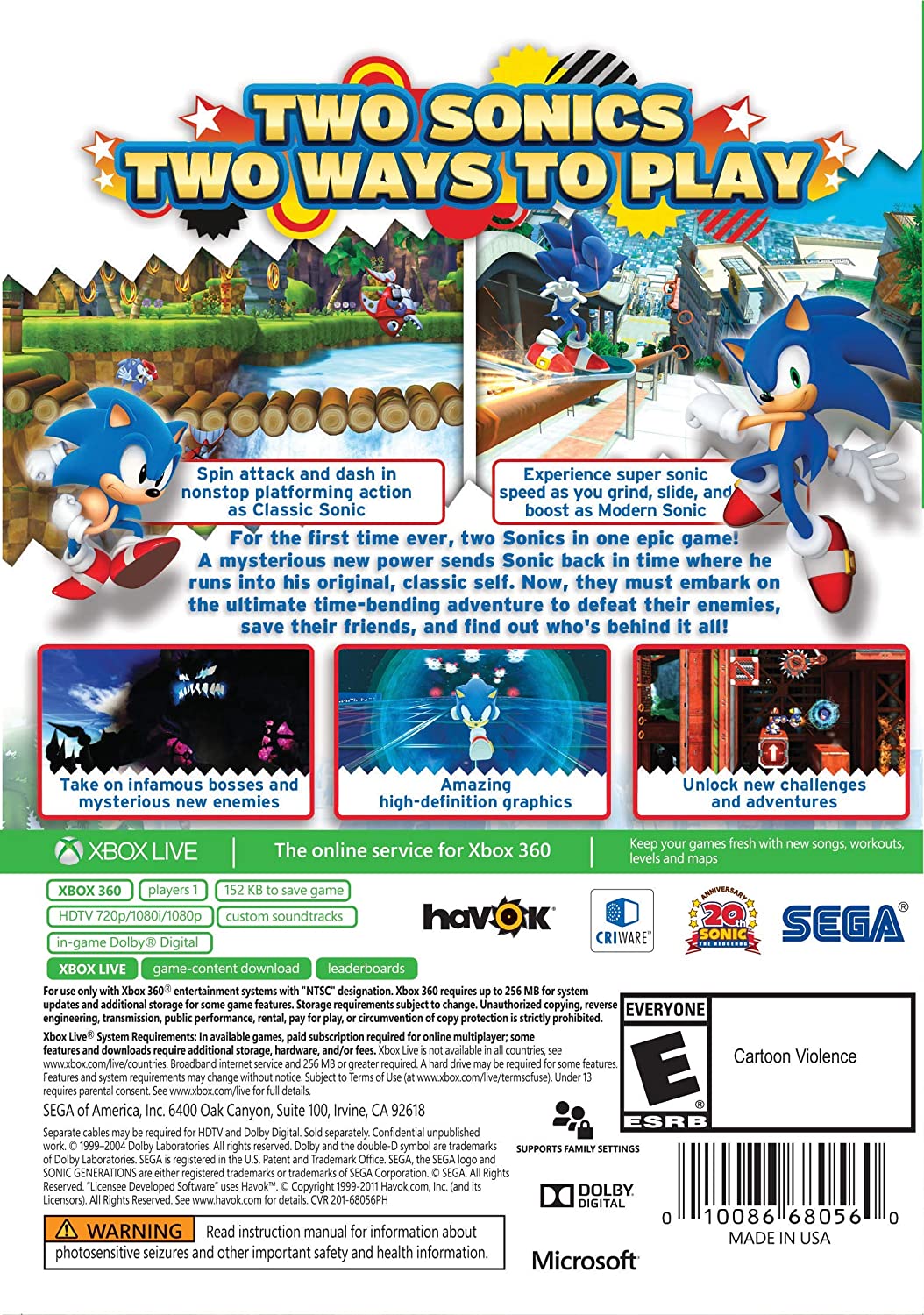 Sonic Generations - Xbox 360
