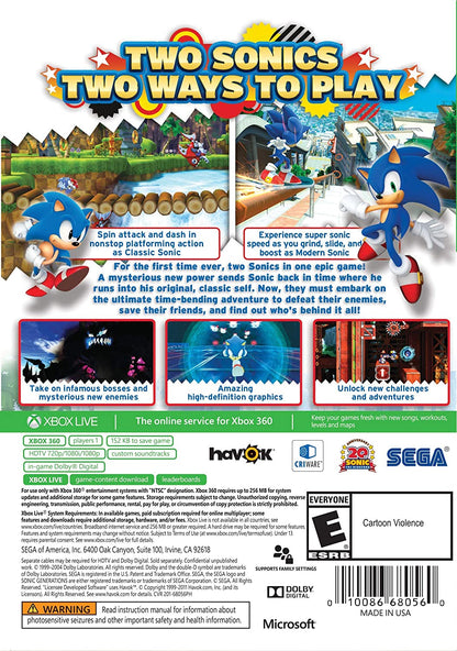 Sonic Generations - Xbox 360