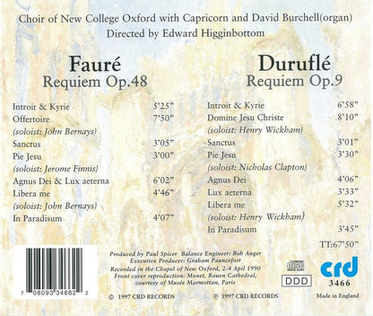 Fauré: Requiem, Op. 48/Duruflé: Requiem, Op. 9