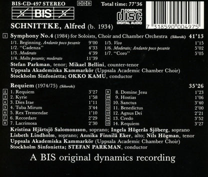 Symphony No. 4, Requiem (Parkman, Kamu, Stockholm Sinf.)