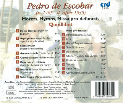 Pedro de Escobar: Masses & Motets