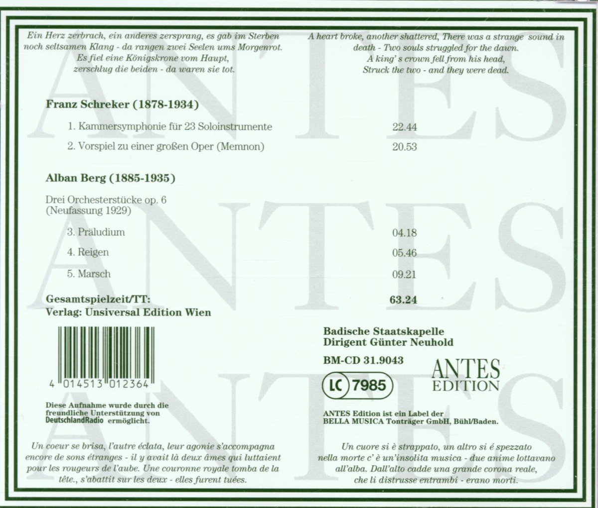 Chamber Sym / Orch Pieces