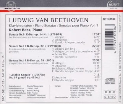 Piano Sonatas 9 15 & 19